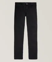 Slim-Fit Stretch Linen-Cotton Blend Pants