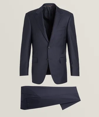 Contemporary Line Pinstripe Wool Suit