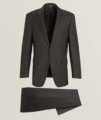 Contemporary Line Windowpane Wool Suit