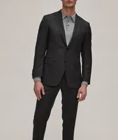 Contemporary Line Textured Wool Suit