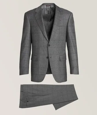 Windowpane Stretch-Wool Suit