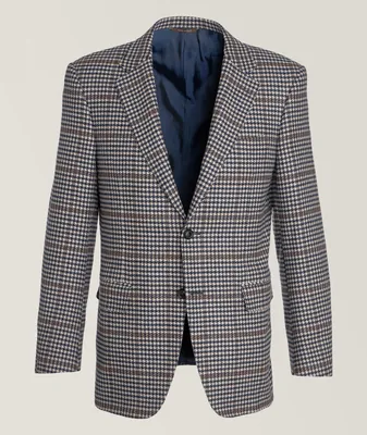 Houndstooth Check Wool-Cashmere Sport Jacket