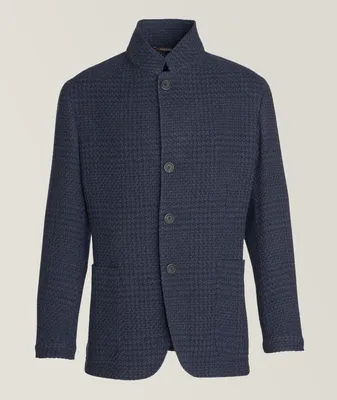 Nuvola Textured Knit Wool-Cashmere Sport Jacket