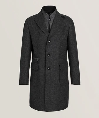 Insert Wool Houndstooth Coat
