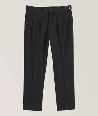 Cotton-Wool Double Pleated Pants