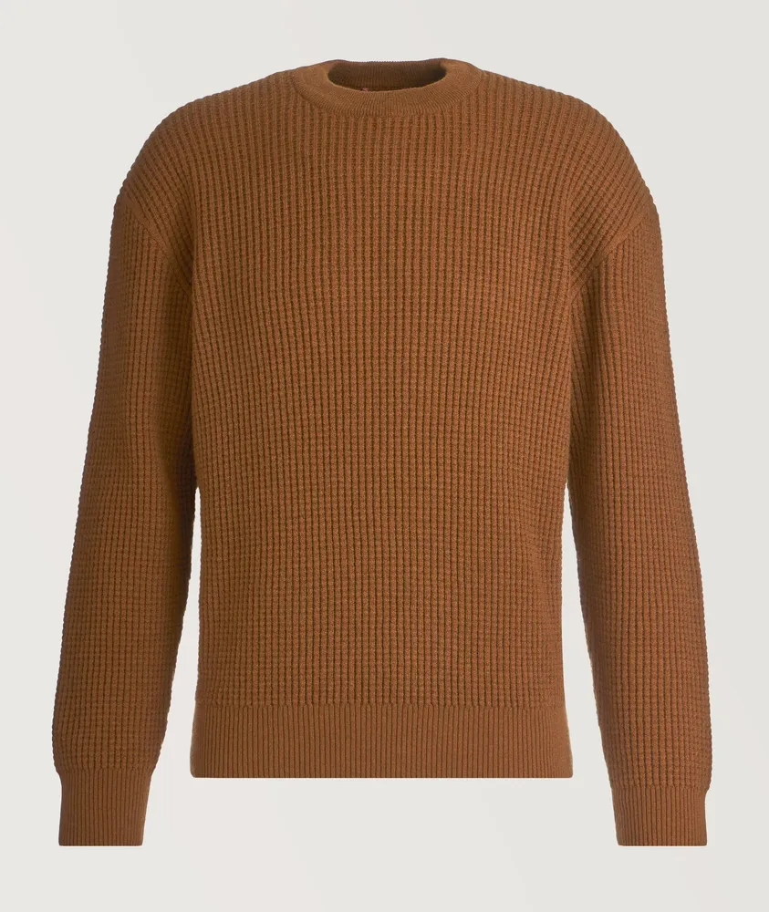 Waffle-Knit Oasi Cashmere Sweater