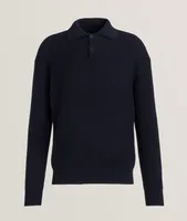 Oasi Cashmere Waffle-Knit Polo