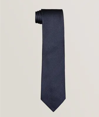 Micro-Geometric Silk Tie