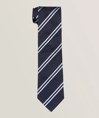 Linear Pattern Silk Tie