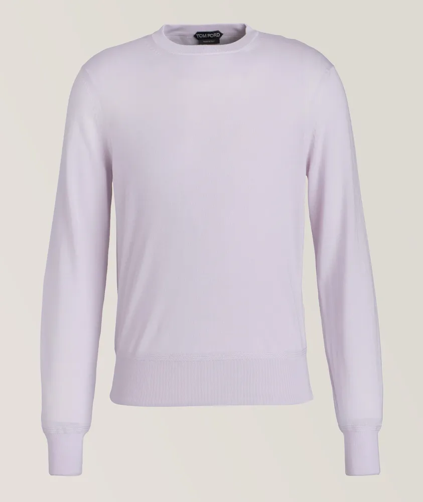 Fine Gauge Cashmere-Silk Sweater