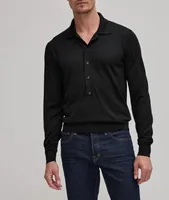 Stretch Merino Wool-Silk Polo