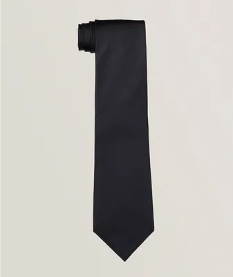 Micro-Linear Pattern Silk Tie