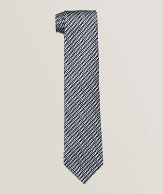 Geometric Neat Silk Tie