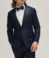 New Plume Satin Lapel Virgin Wool Tuxedo