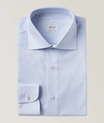 Micro Grid Cotton Dress Shirt