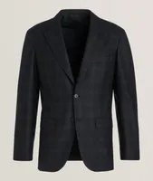 New Plume Virgin Wool Windowpane Suit