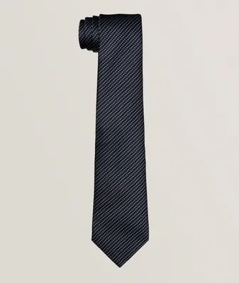 Flecked Pattern Silk Cotton Tie
