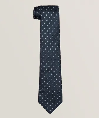 Circular Pattern Silk Tie