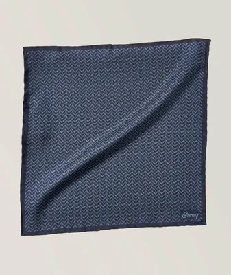 Zig-Zag Hand Rolled Silk Handkerchief