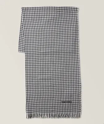 Checkered Wool Scarf