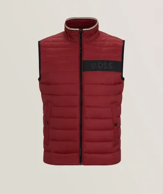 Rubberized Logo Water-Repellent Padded Gillet