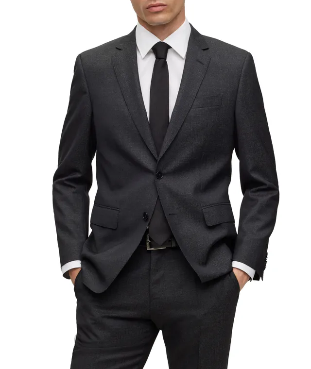 BOSS - Slim-fit suit in virgin wool with signature lining