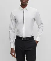 Slim-Fit Stretch-Cotton Twill Shirt