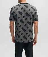 Tiburt Monogram Jacquard Mercerized Cotton T-Shirt