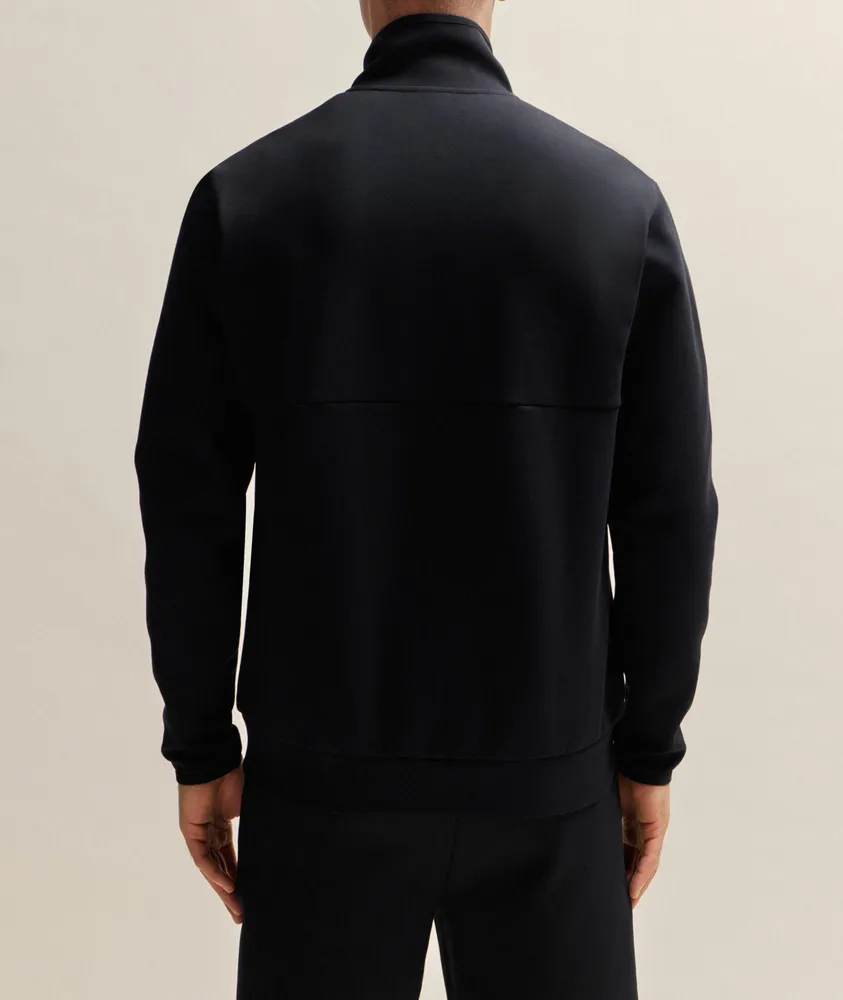 Cotton-Blend Full-Zip Sweater