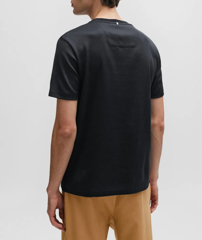 Tiburt Two-Toned Mercerized Structured Cotton T-Shirt