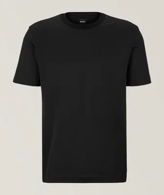 Tiburt Two-Toned Mercerized Structured Cotton T-Shirt