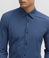 Geometric Performance-Stretch Sport Shirt