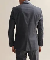 Slim Fit Checked Stretch-Wool Suit