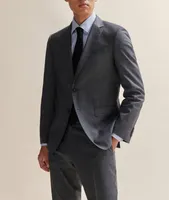 Slim Fit Checked Stretch-Wool Suit