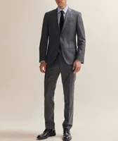 Slim Fit Checked Stretch-Wool Suit