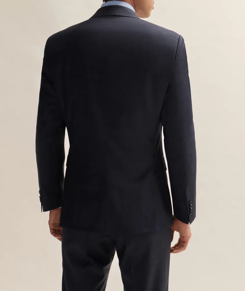 Slim-Fit Micro-Pattern Stretch-Wool Suit