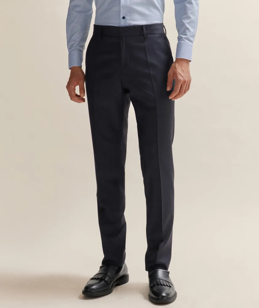 Slim-Fit Micro-Pattern Stretch-Wool Suit