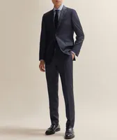 Slim-Fit Micro-Pattern Stretch-Wool Suit