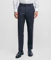 Mélange Stretch Wool-Blend Dress Pants