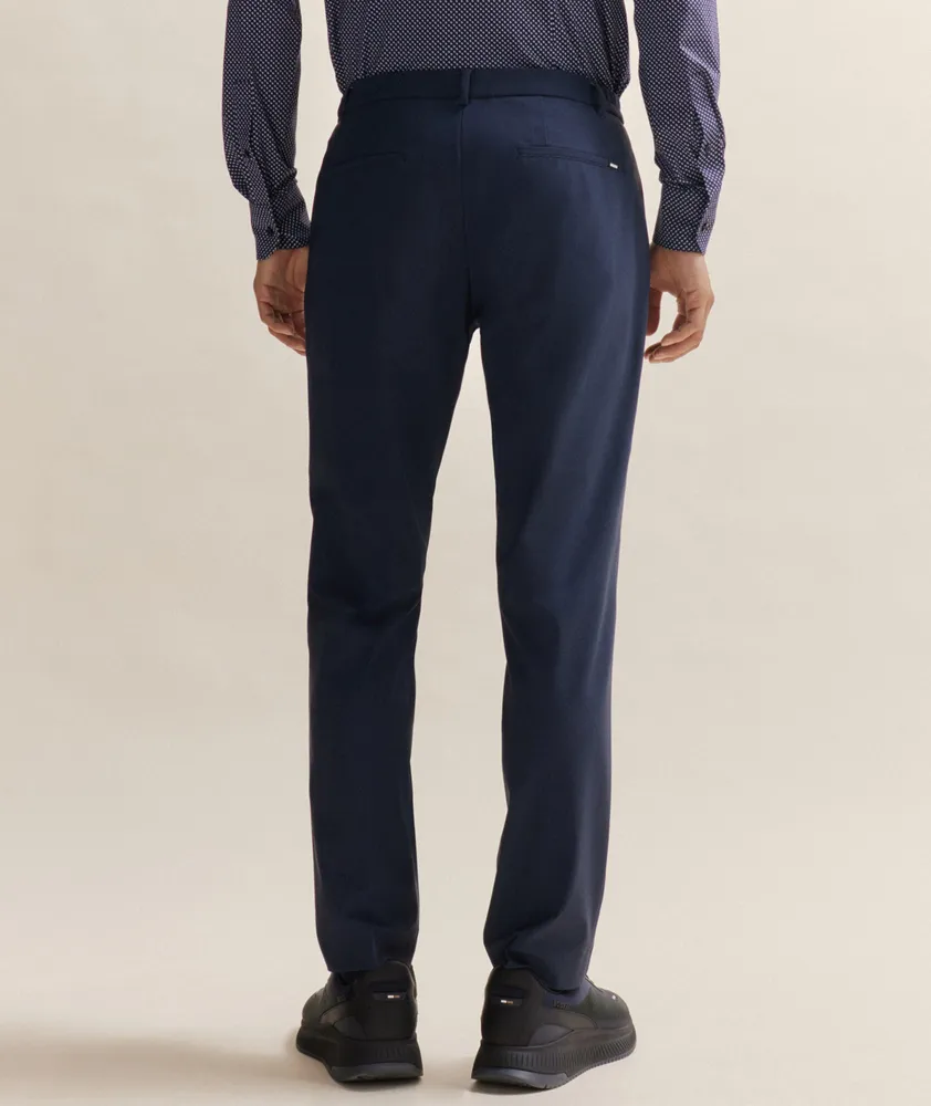 Slim Fit Micro-Pattern Trousers