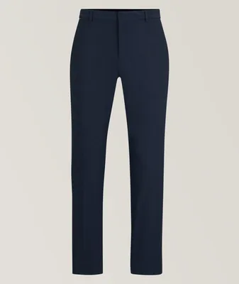 Slim Fit Micro-Pattern Trousers