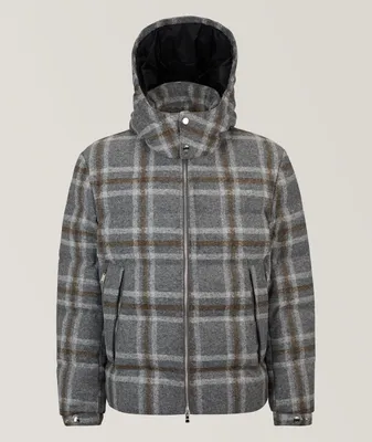 Checked Down Jacket