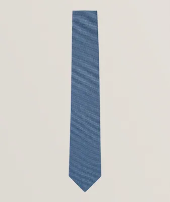 Micro-Pattern Silk Jacquard Tie