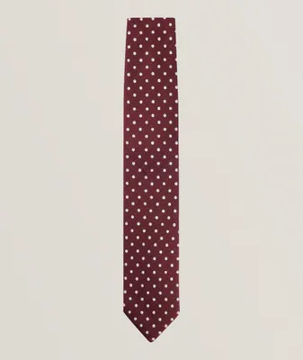 Micro-Pattern Jacquard Silk Tie