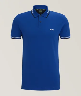 Paul Curved Stretch-Cotton Knit Polo