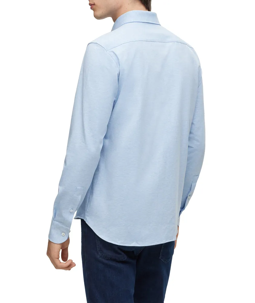 Stretch-Jersey Cotton Dress Shirt