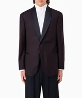 G-Line Micro Medallion Stretch-Wool Tuxedo Jacket