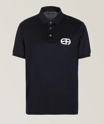 Embroidered Logo Tencel-Cotton Jersey Knit Polo