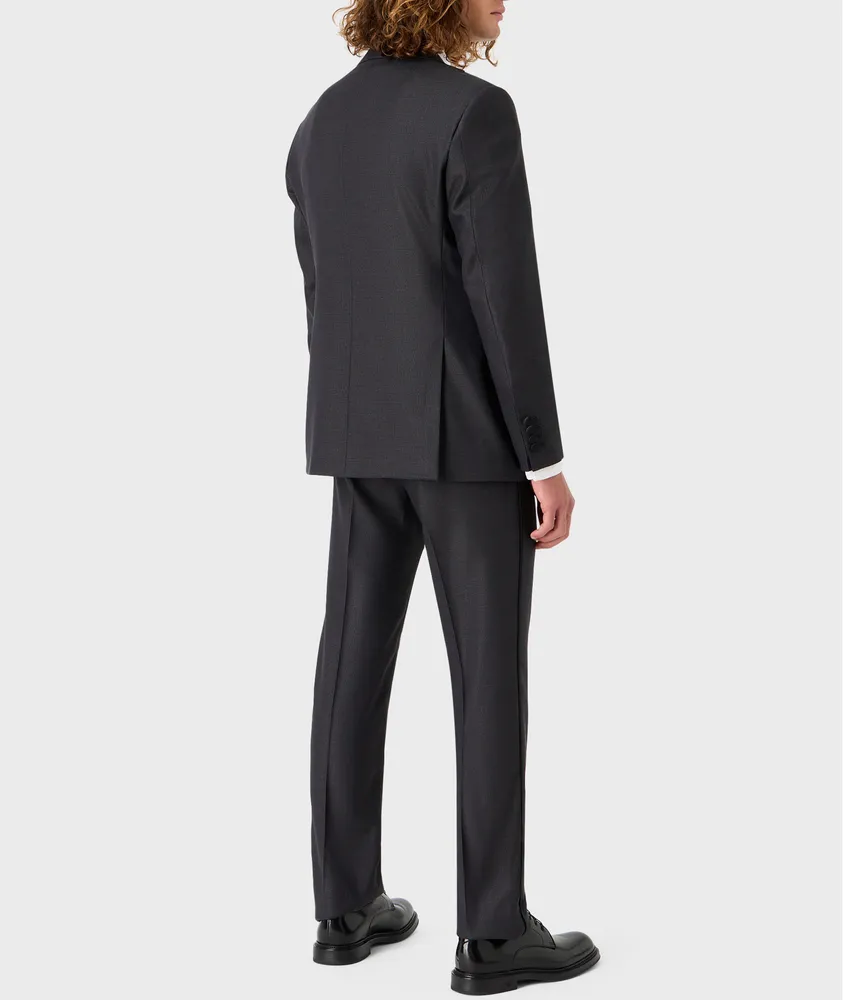 G-Line Pin Dot Virgin Wool & Silk-Stretch Suit