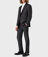 G-Line Pin Dot Virgin Wool & Silk-Stretch Suit